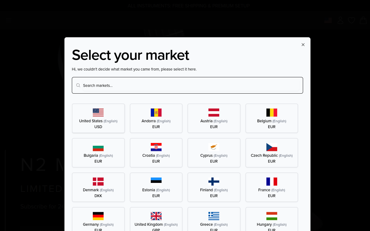 strandbergguitars.com screenshot