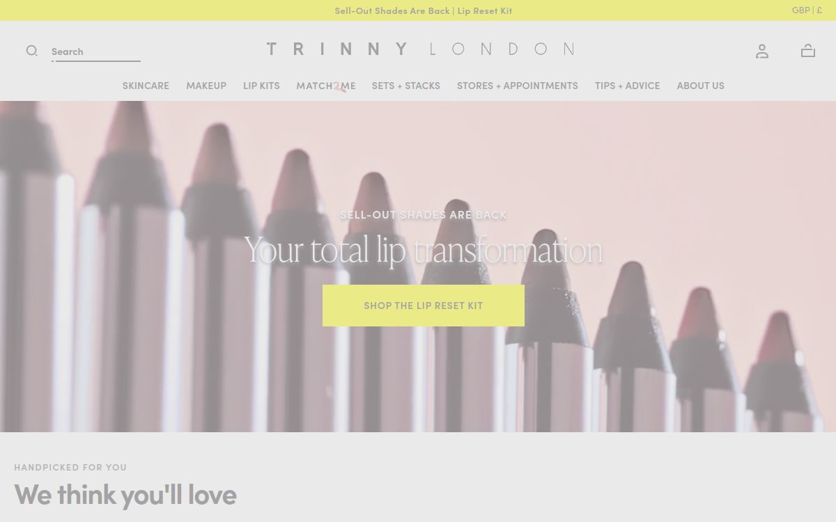 trinnylondon.com screenshot