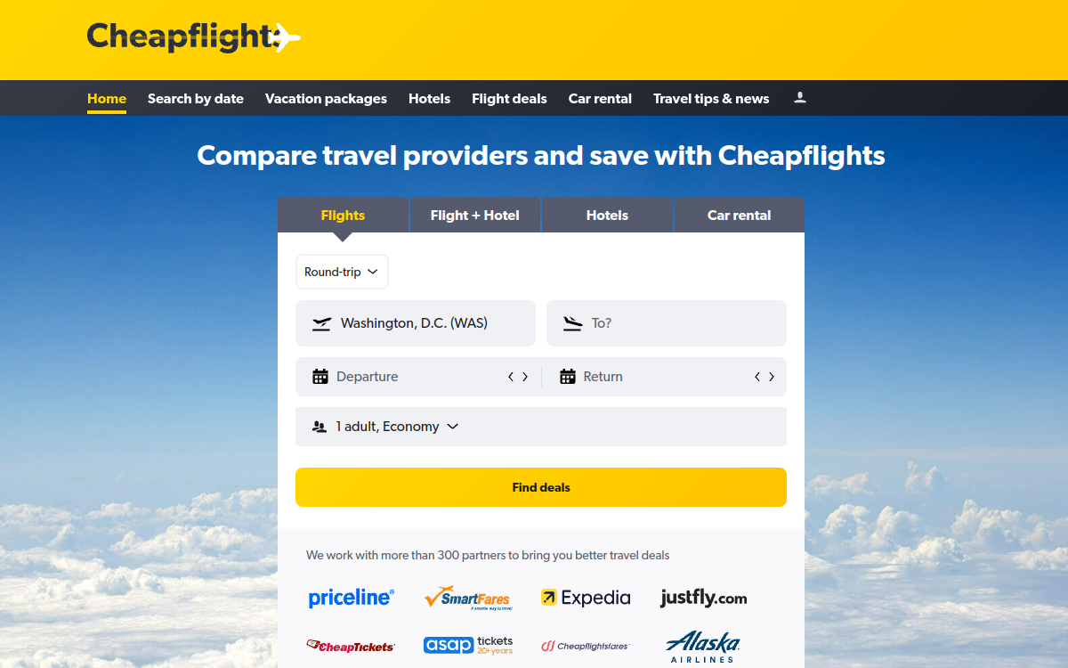 cheapflights.com screenshot