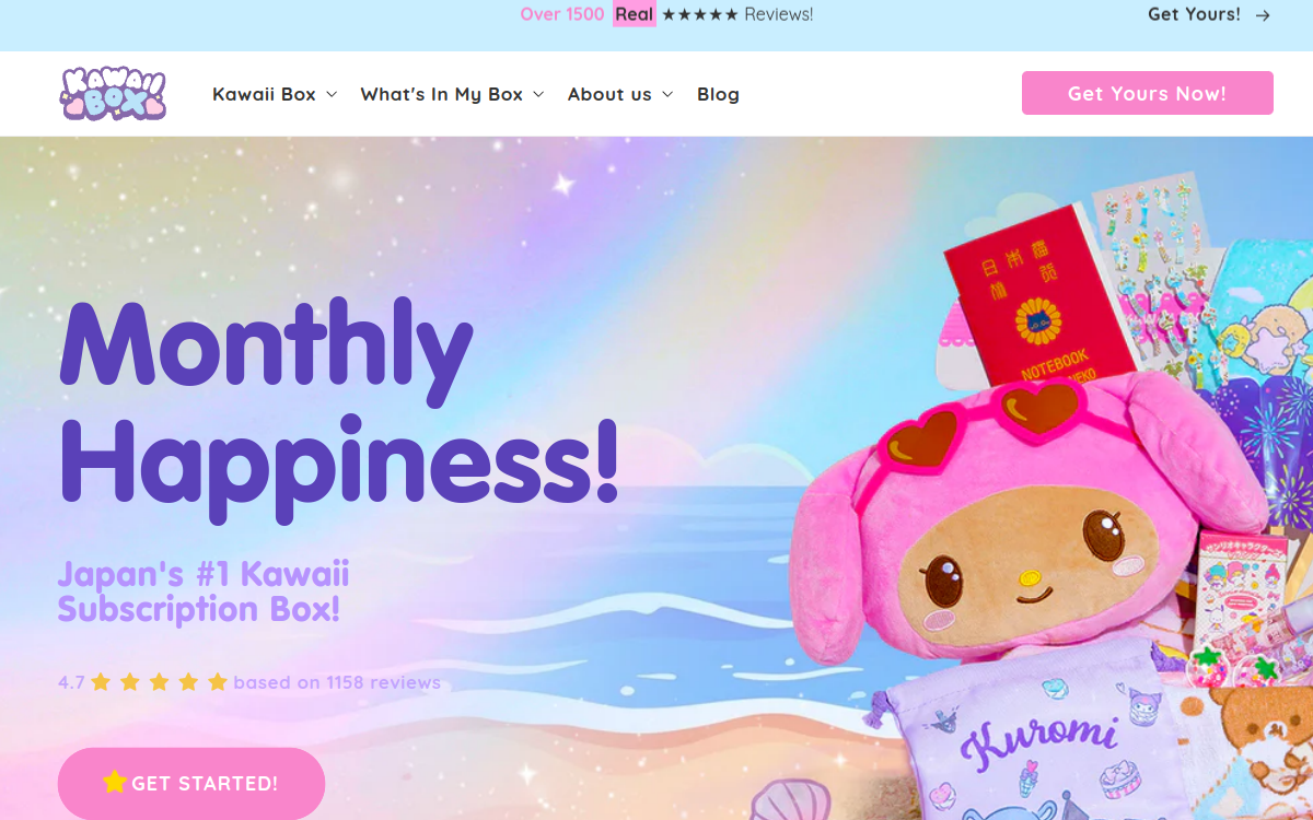kawaiibox.com screenshot