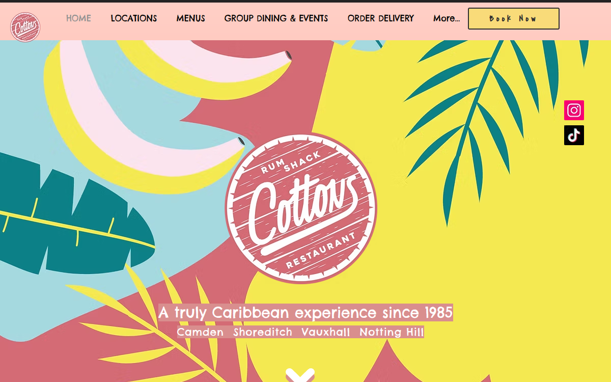 cottons-restaurant.co.uk screenshot
