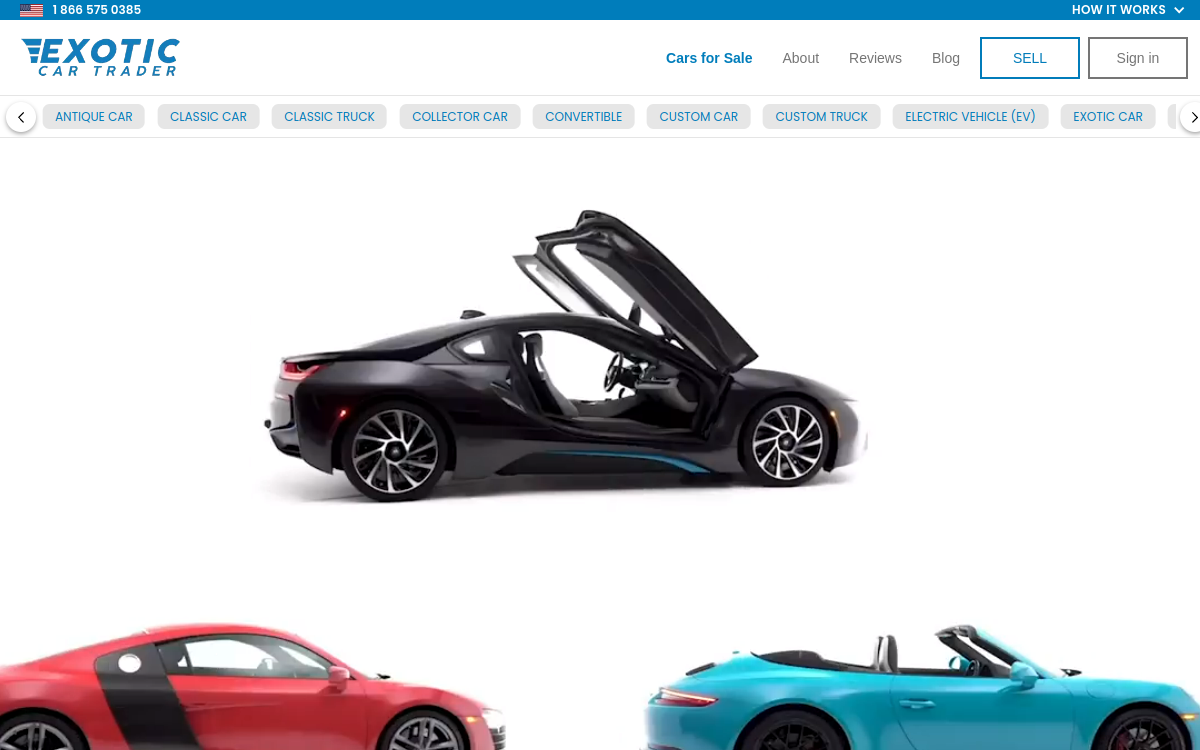 exoticcartrader.com screenshot
