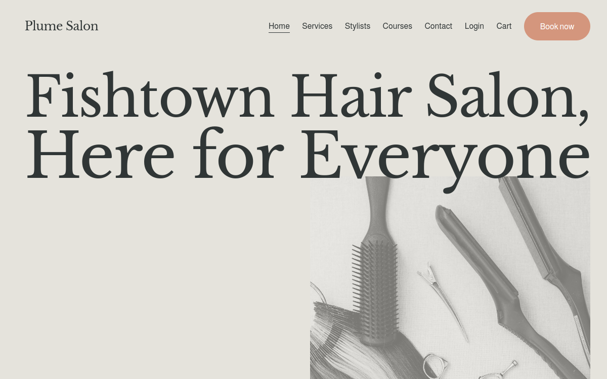 plumesalon.com screenshot