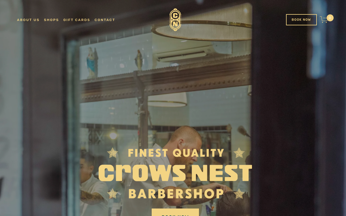 crowsnestbarbershop.com screenshot